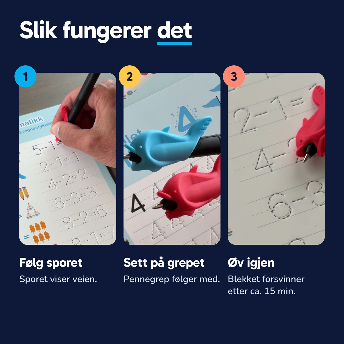 Slik fungerer det: følg sporet, sett på grepet, øv igjen