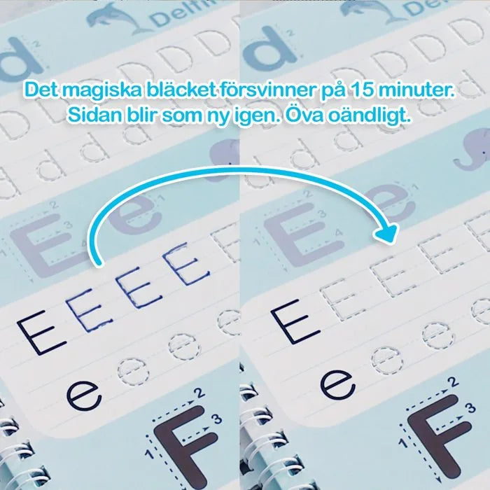 Före och efter: bläcket har försvunnit och sidan är som ny